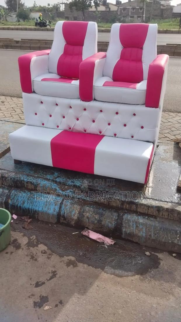 Pedicure 2 Seaters White and Pink - main view