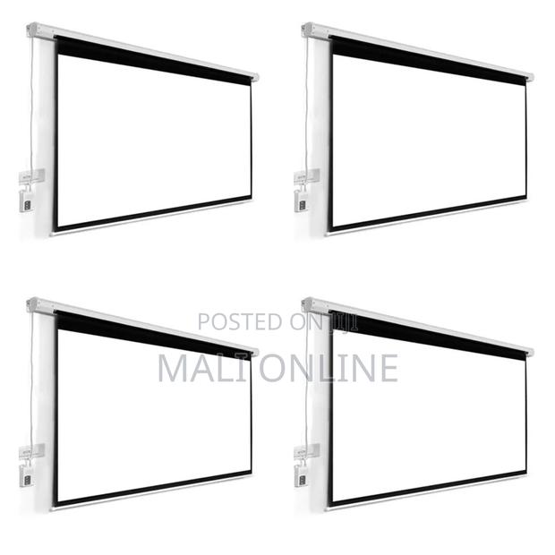 100 Inch Motorised Projector Screen Electric Remote Wall Ceiling Mount