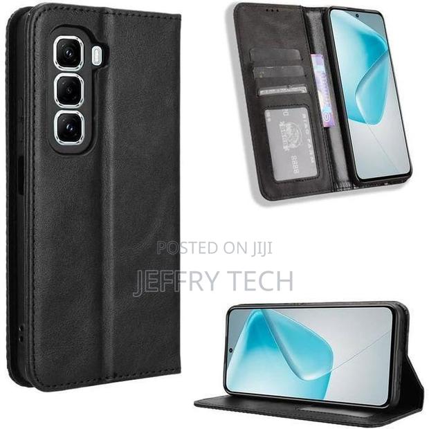 Leather Flip Cover Case for Infinix Hot 60 Pro+ (Hot 60 Pro Plus)