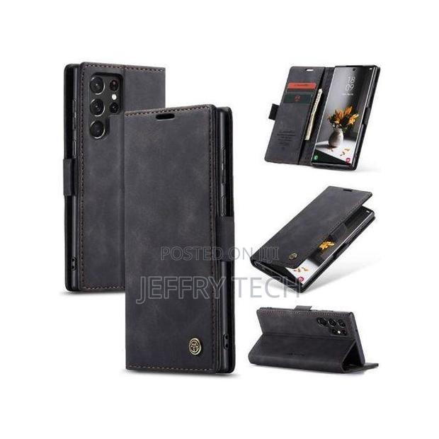 Protection Leather Flip Cover Case for Samsung Galaxy S23 Ultra