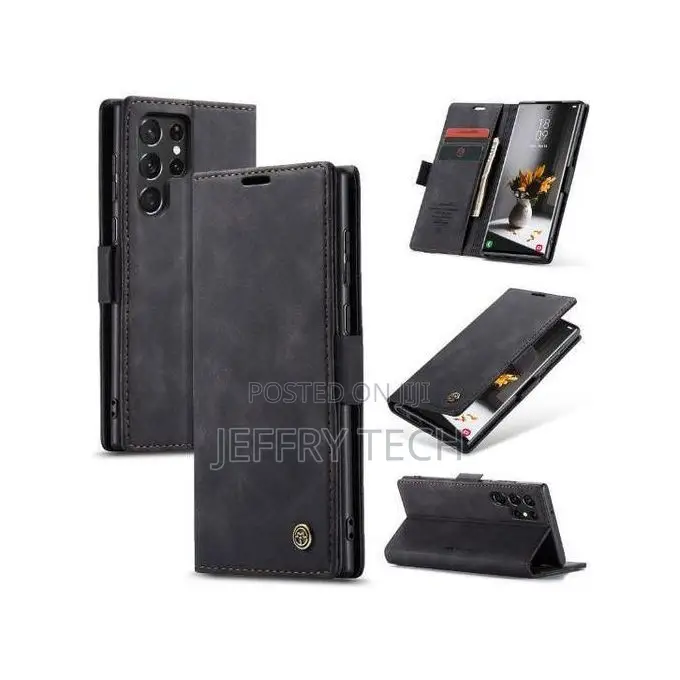 Protection Leather Flip Cover Case for Samsung Galaxy S23 Ultra