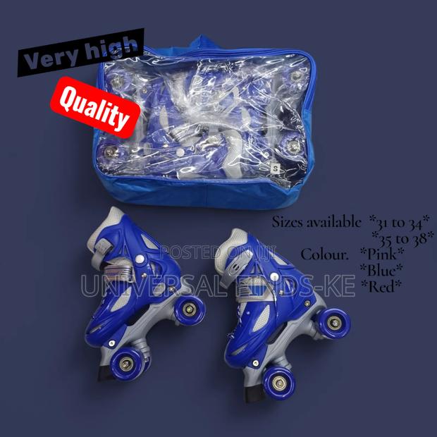 Boys Training Skates Shoes Quad Wheels