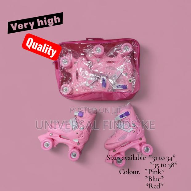 Girls Pink Quality Skates Quad Wheels