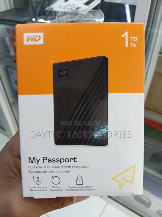 This Is a Western Digital (Wd) My Passport 1tb Portable Hard Drive.