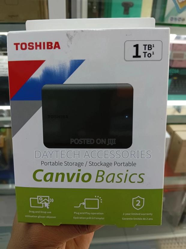 This Is a Toshiba Canvio Basics 1tb Portable External Hard Drive. - thumbnail 2