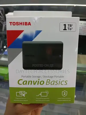 This Is a Toshiba Canvio Basics 1tb Portable External Hard Drive.