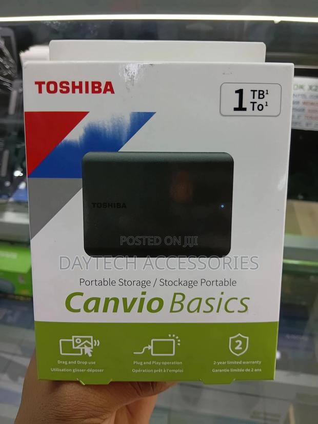 This Is a Toshiba Canvio Basics 1tb Portable External Hard Drive.