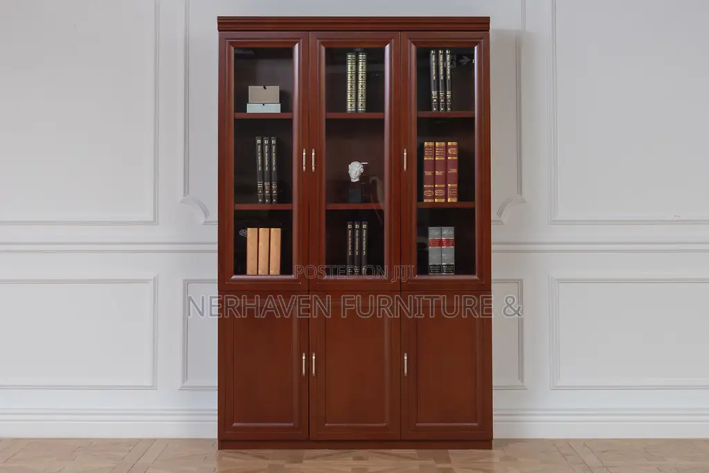 3-Door Wooden Storage File Cabinet