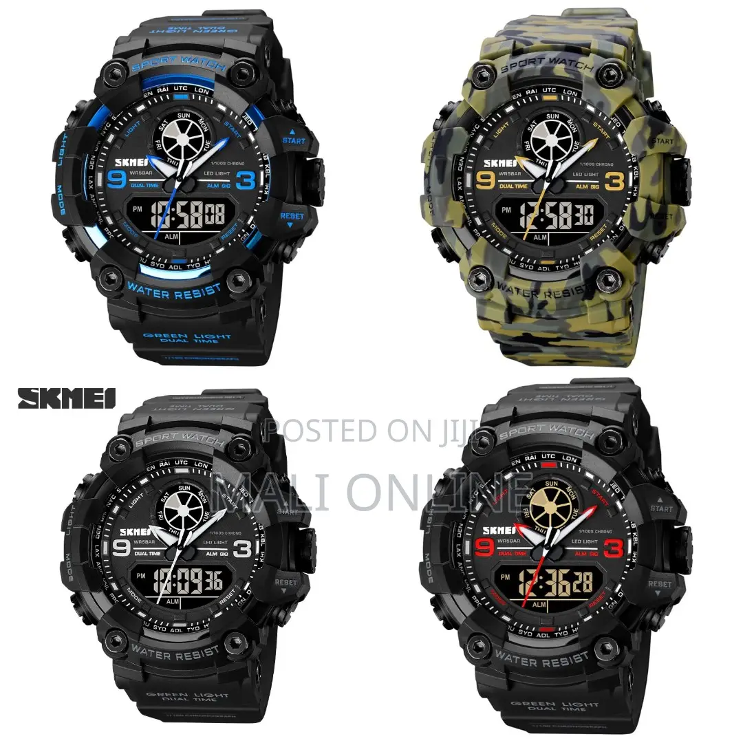 Skmei 1818 Sports Watch Dual Time Digital Watch With Led Backlight