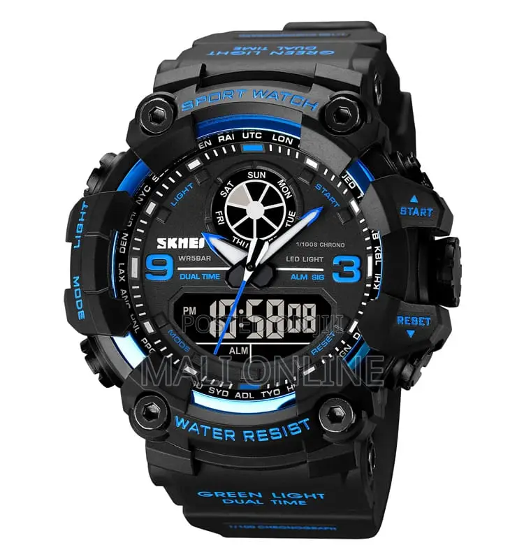 Skmei 1818 Sports Watch Dual Time Digital Watch With Led Backlight