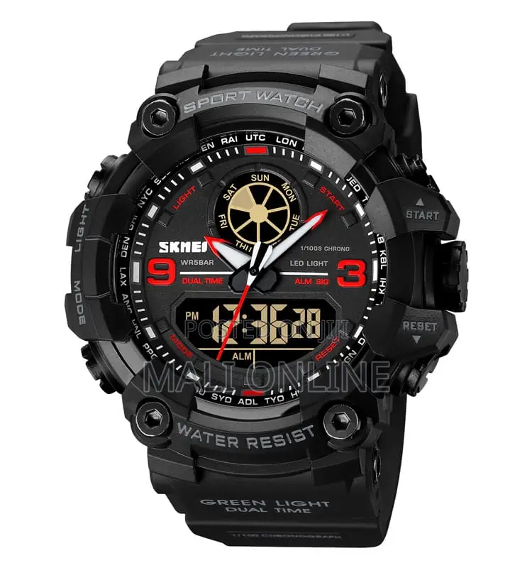 Skmei 1818 Sports Watch Dual Time Digital Watch With Led Backlight