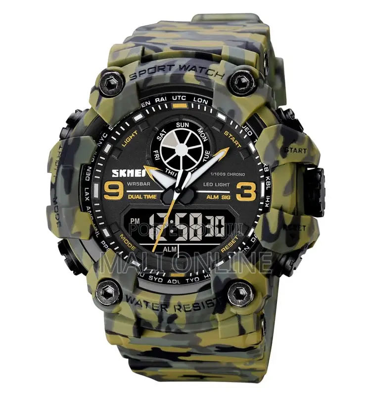 Skmei 1818 Sports Watch Dual Time Digital Watch With Led Backlight