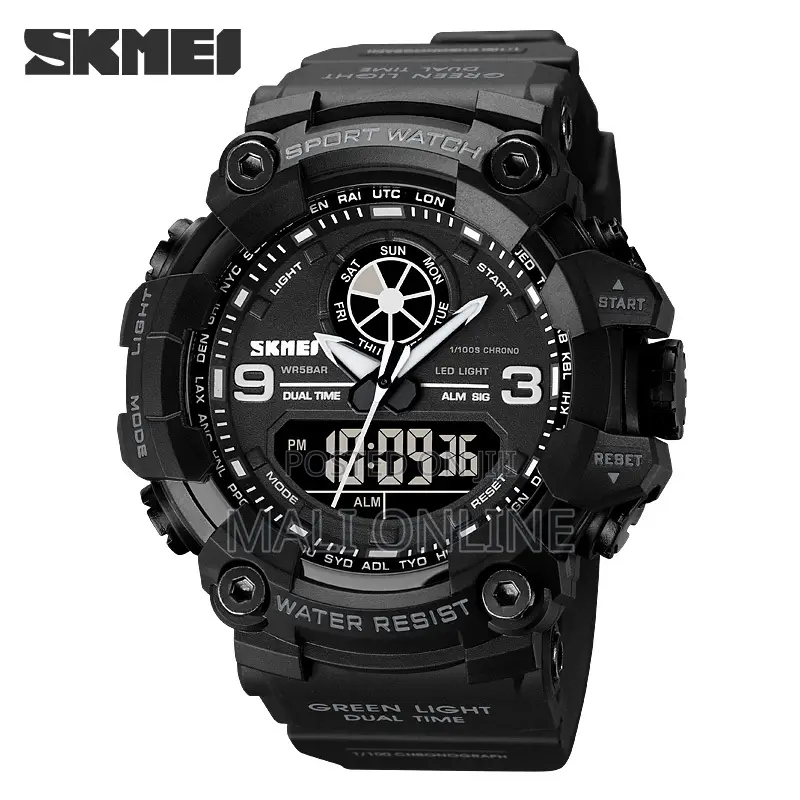 Skmei 1818 Sports Watch Dual Time Digital Watch With Led Backlight