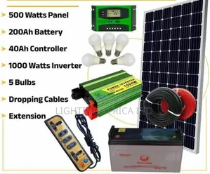 Home Kit 500w - 200ah Heavy Duty Gel Battery -1000w Inverter Package