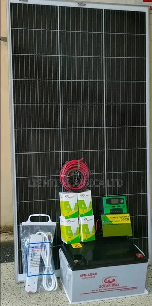 200w Home Full Kit -120ah Gel Battery - 300w Inverter - 20a Controller