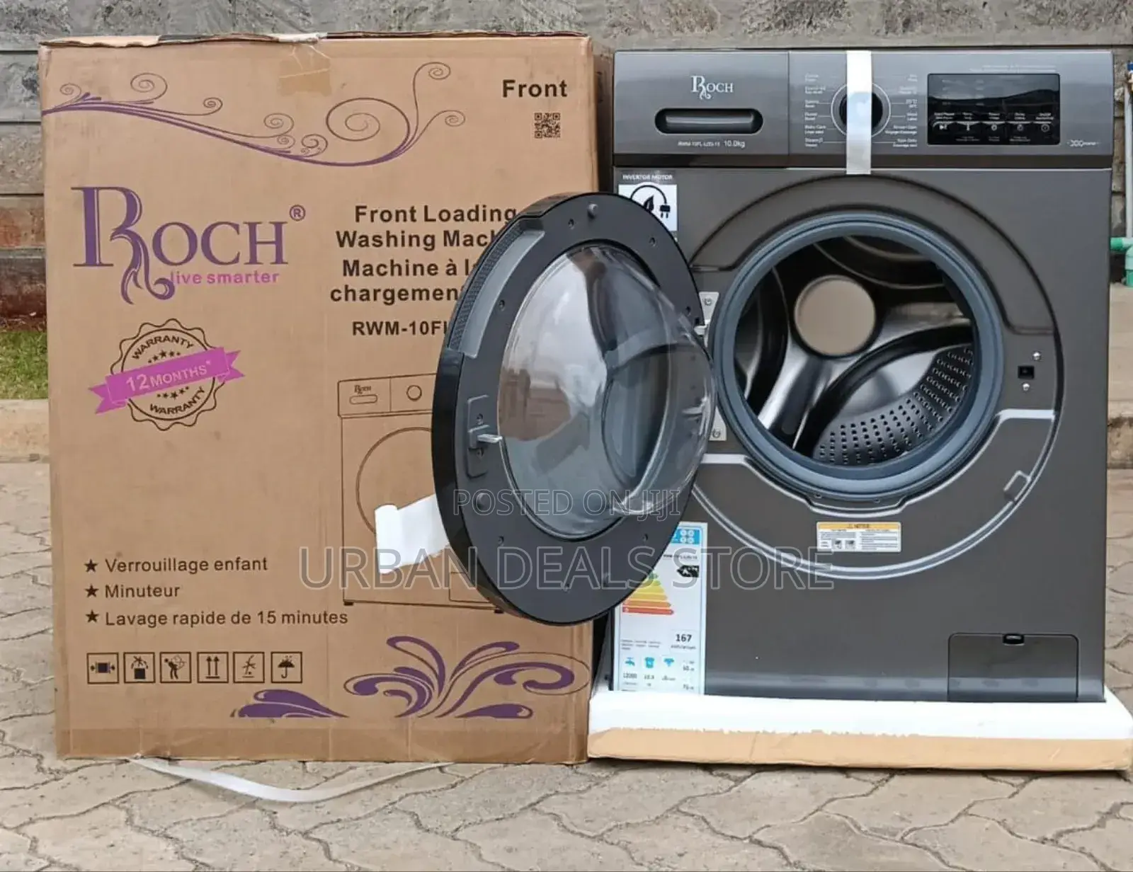 10 Kgs– Roch Front Load Design Washing Machines