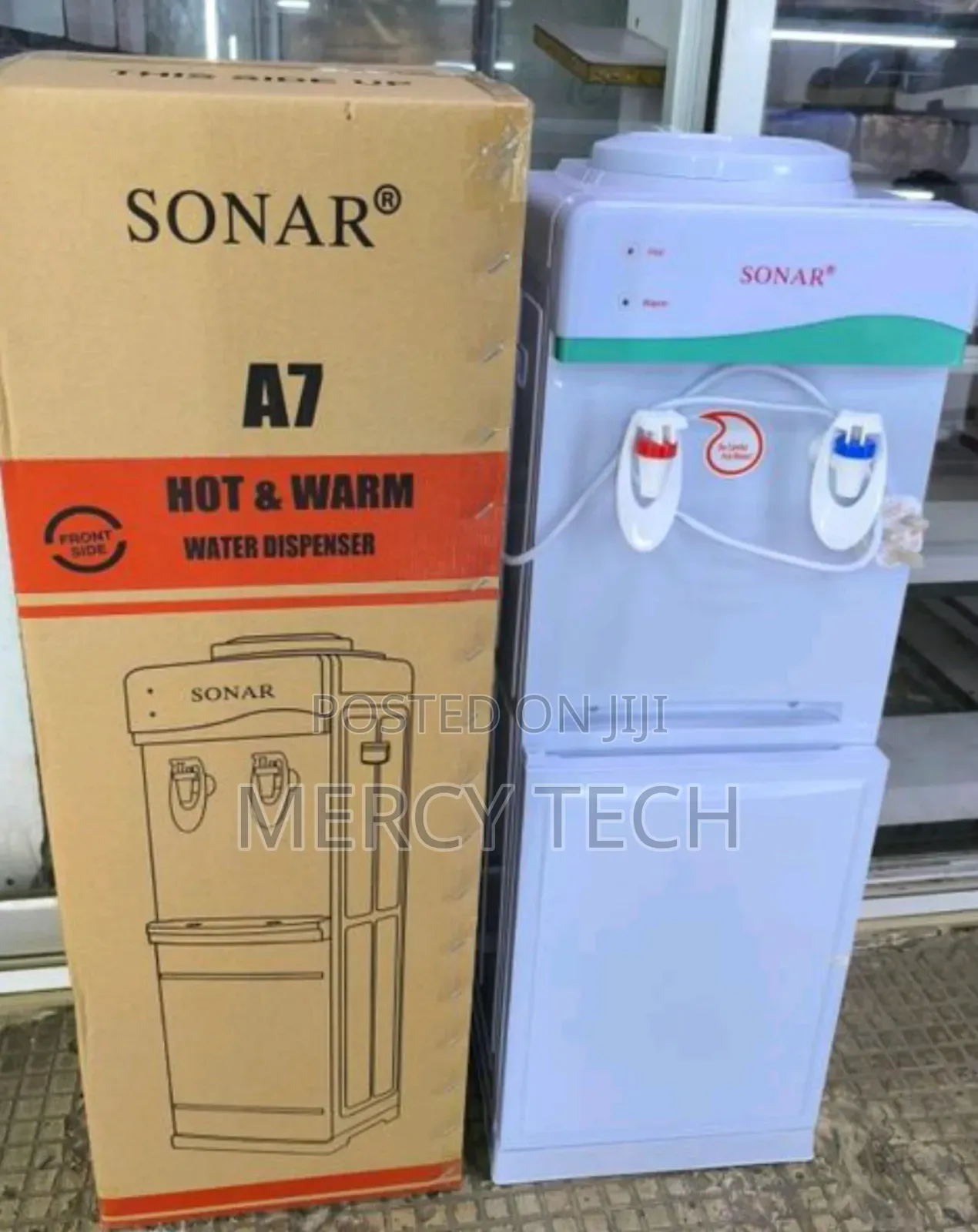 White Sonar A7 Hot and Normal Free Standing Water Dispenser