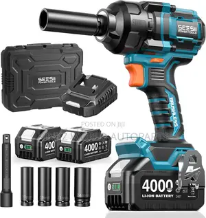 Mechanic Tool Box 21v Electric Impact Wrench Brushless Torque Ratchet