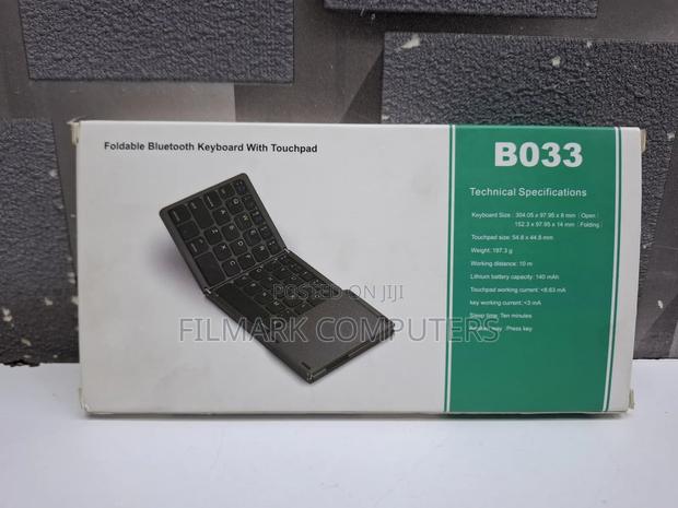 B033 Mini Folding Keyboard Wireless Bluetooth Keyboard With Touchpad
