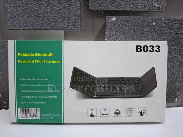 B033 Mini Folding Keyboard Wireless Bluetooth Keyboard With Touchpad - thumbnail 2