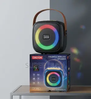Caston St-898 Portable Wireless Bluetooth Speaker, Usb, Aux, Fm, RGB
