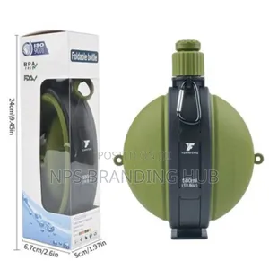 Foldable Silicone Water Bottle With Compass Capacity 580mls Cn