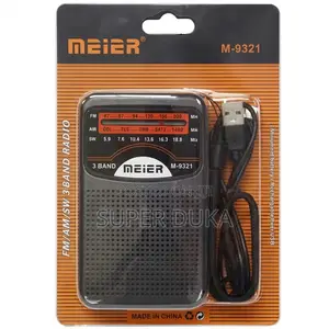Meier Rechargeable Fm/Am/Sw Aux 3 Band M-9321 High Reception Radio