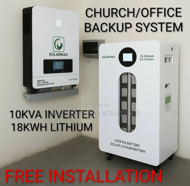 Church - Studio Backup Power 10kva Inverter Kit -18kwh Lithium Battery