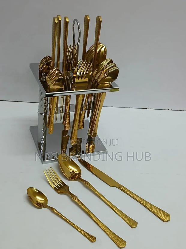 25 PCS Dining Glister Astrid Cutlery Set With Stand. Ao - thumbnail 3