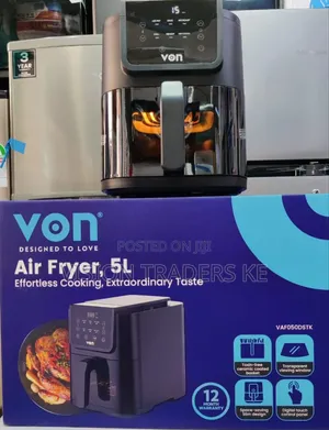 Von 5ltrs Digital Slim Design Air Fryer