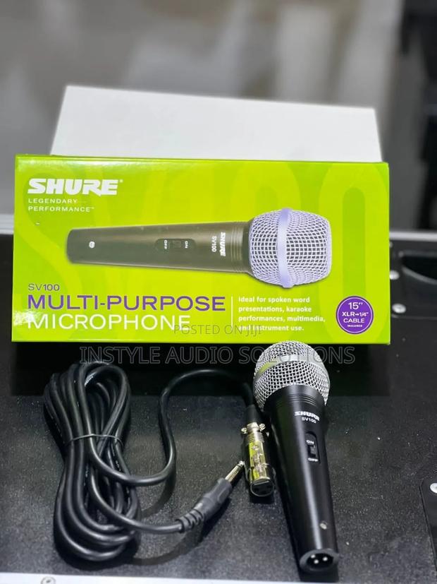 Shure Sv100 Multipurpose Quality Wired Microphone With 10 Meters Cable