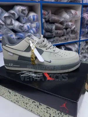 Air Force 1 Custom Gray – Sleek Modern Streetwear Sneakers Kenya