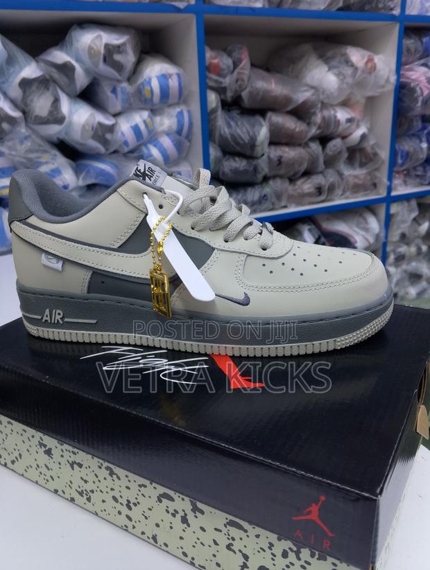 Air Force 1 Custom Gray – Sleek Modern Streetwear Sneakers Kenya