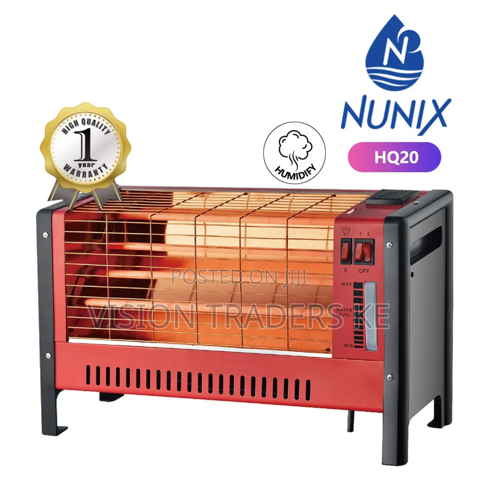 3 Sided Quartz Room Heater With Humidifier