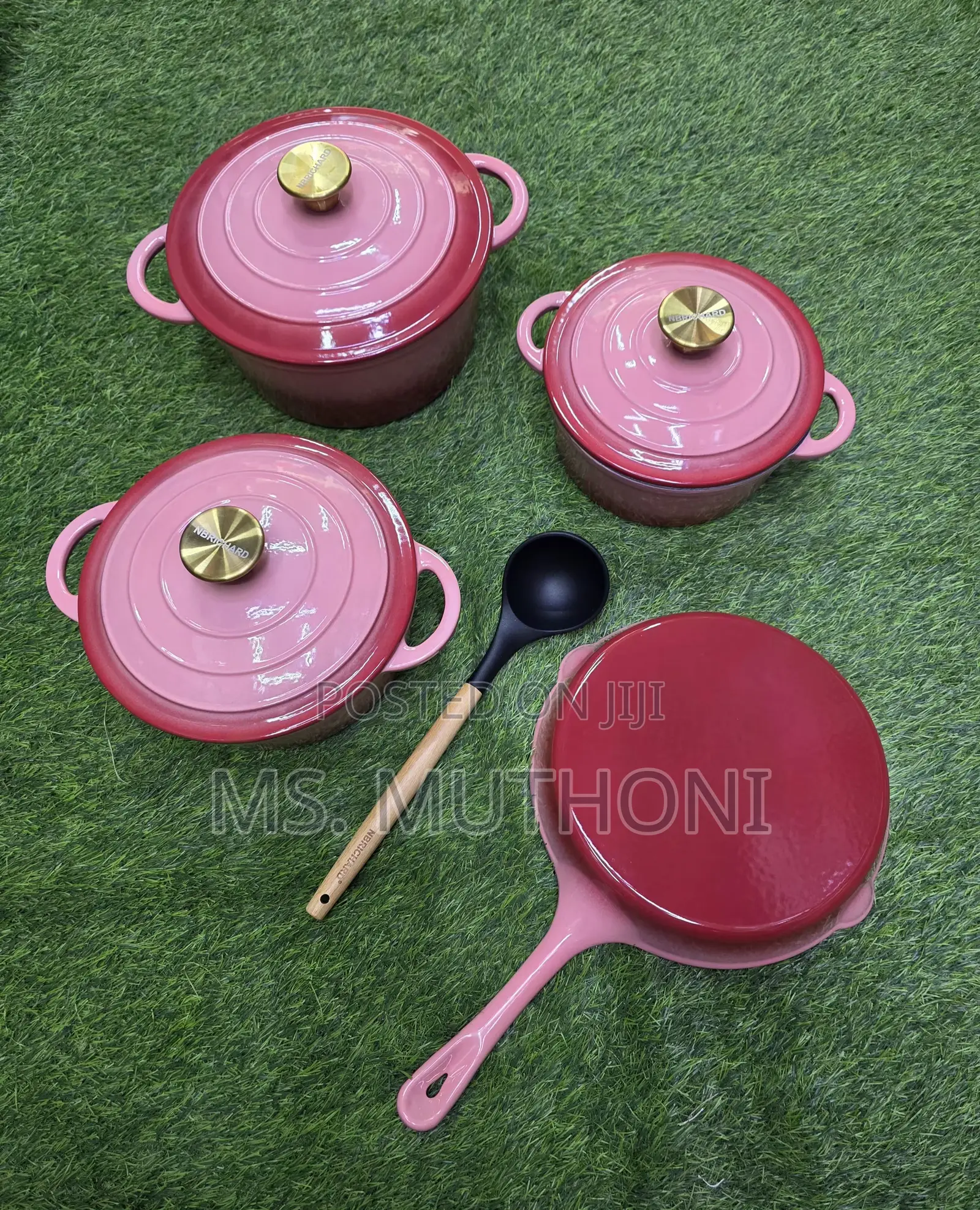 7pcs Hmocharo Enameled Cast Iron Cookware Set