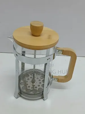 Wooden Lid Handle French Press Coffee Maker 800ml Ao