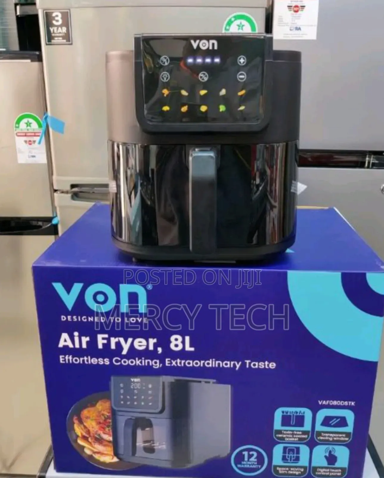 Von 8l Digital Slim Design Air Fryer