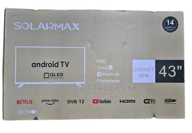 Solarmax 43" Smart Android Qled Frameless Tv - thumbnail 2