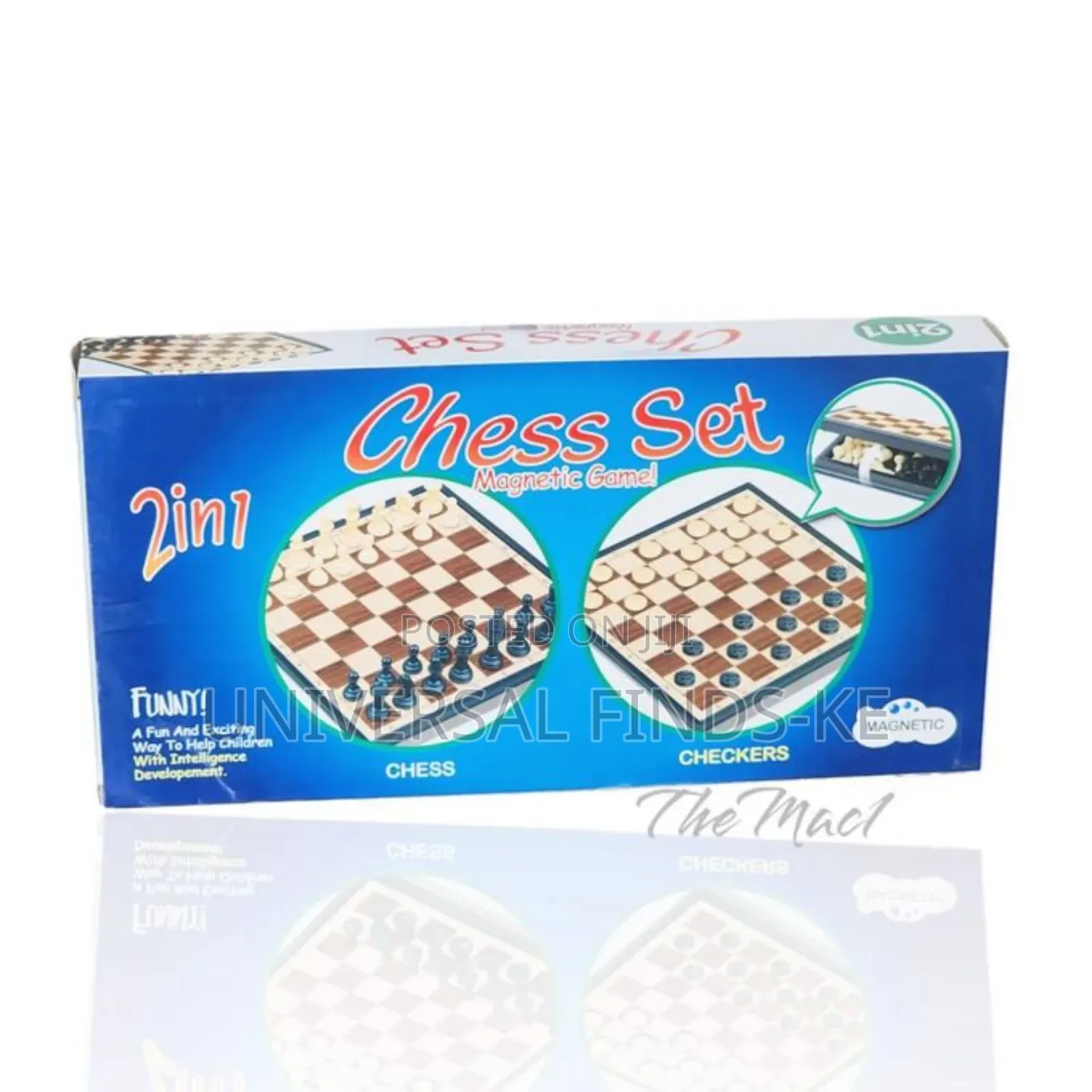 2 in 1 Chess and Checkers / Draughts