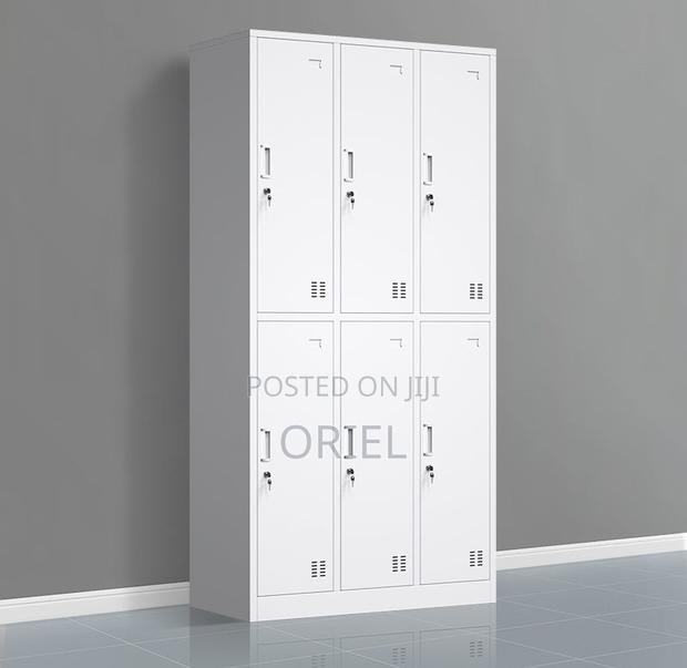 Office Cabinets:- Modern 9-Locker Staff Storage Cabinet - thumbnail 2