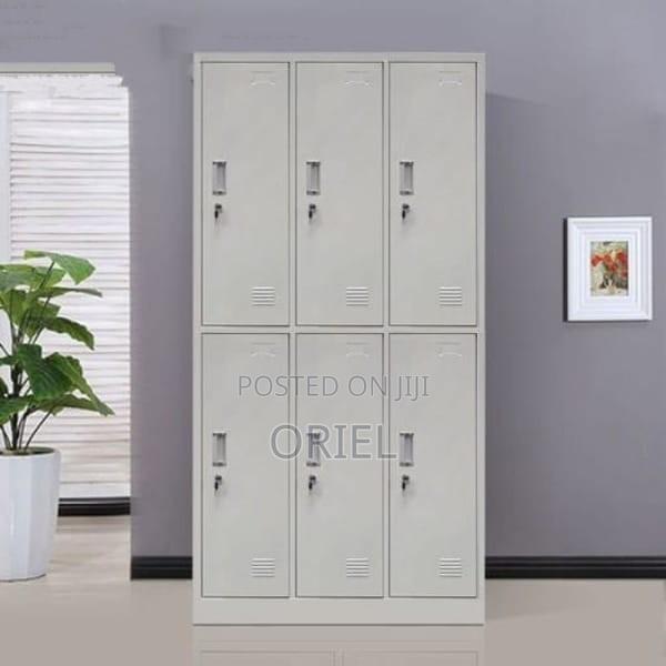 Office Cabinets:- Modern 9-Locker Staff Storage Cabinet - thumbnail 3