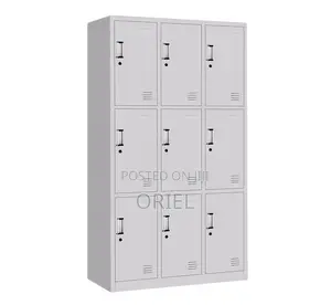 Office Cabinets:- Modern 9-Locker Staff Storage Cabinet