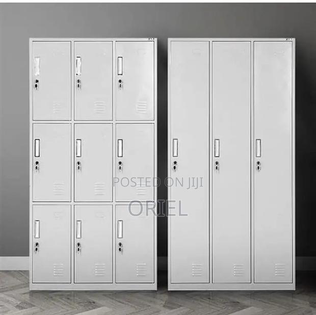 Office Cabinets:- Modern 9-Locker Staff Storage Cabinet - thumbnail 6