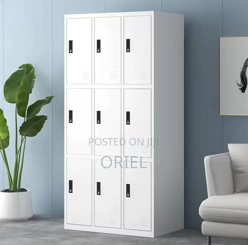 Office Cabinets:- Modern 9-Locker Staff Storage Cabinet