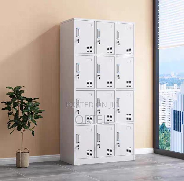 Office Cabinets:- Modern 9-Locker Staff Storage Cabinet - thumbnail 12