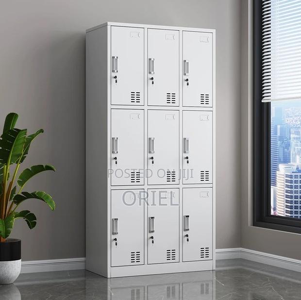 Office Cabinets:- Modern 9-Locker Staff Storage Cabinet - thumbnail 13