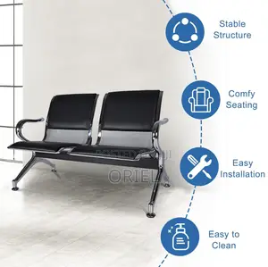 Reception Benches:- Padded 2 Seater Reception Waiting Bench