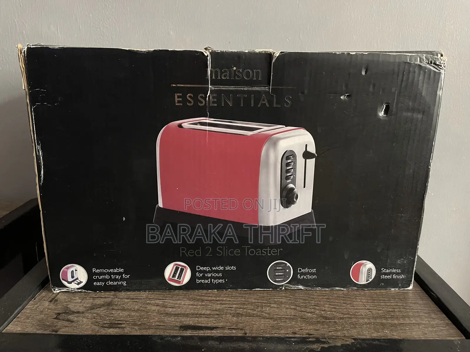 Maison 2-Slice Toaster (Red)