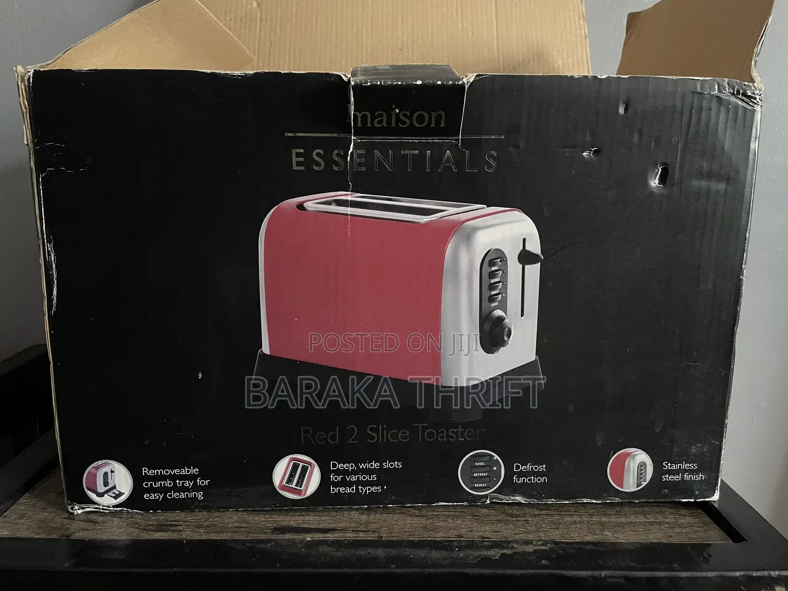 Maison 2-Slice Toaster (Red)