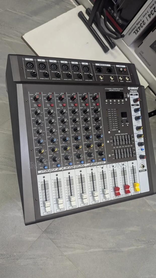 Yamaha 6 Channels Powered Mixer Usb and Bluetooth Enabled 1000w Output - main view